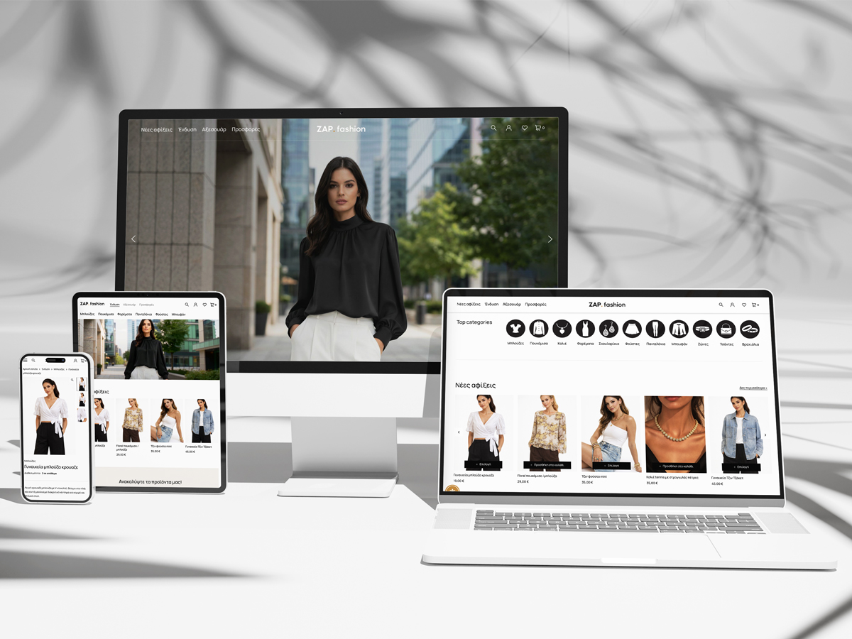 κατασκευή e-shop για γυναικεία ρούχα & αξεσουάρ